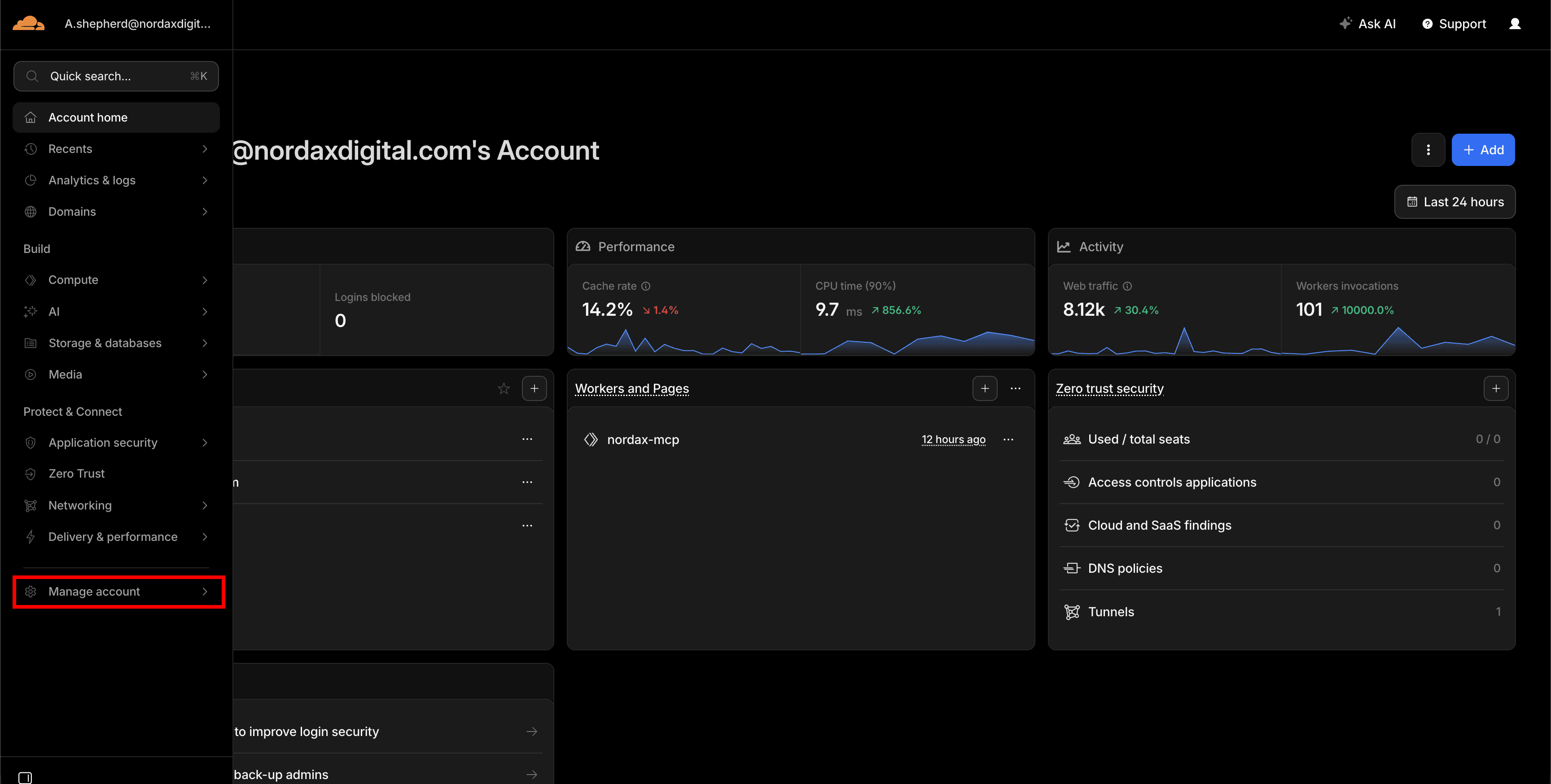 Cloudflare – Manage Account → Members