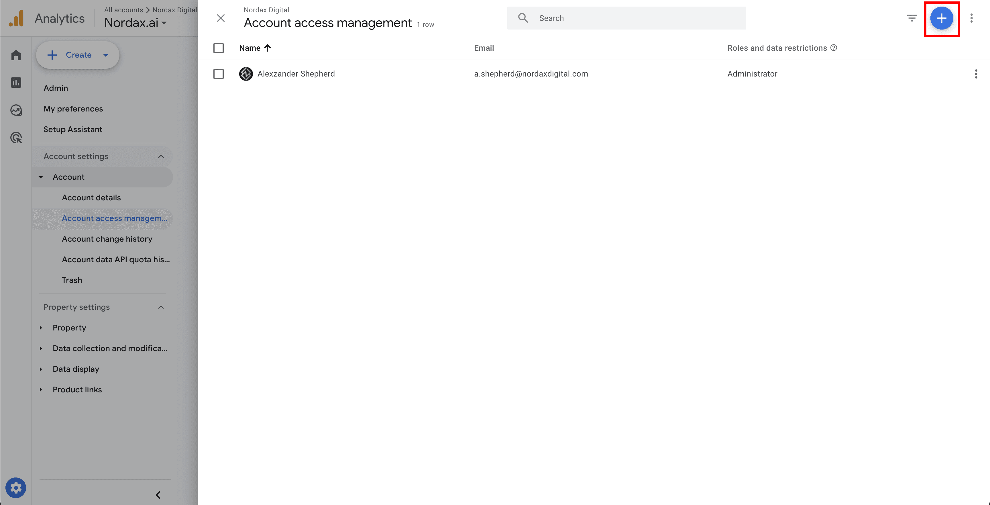 Google Analytics – Role options